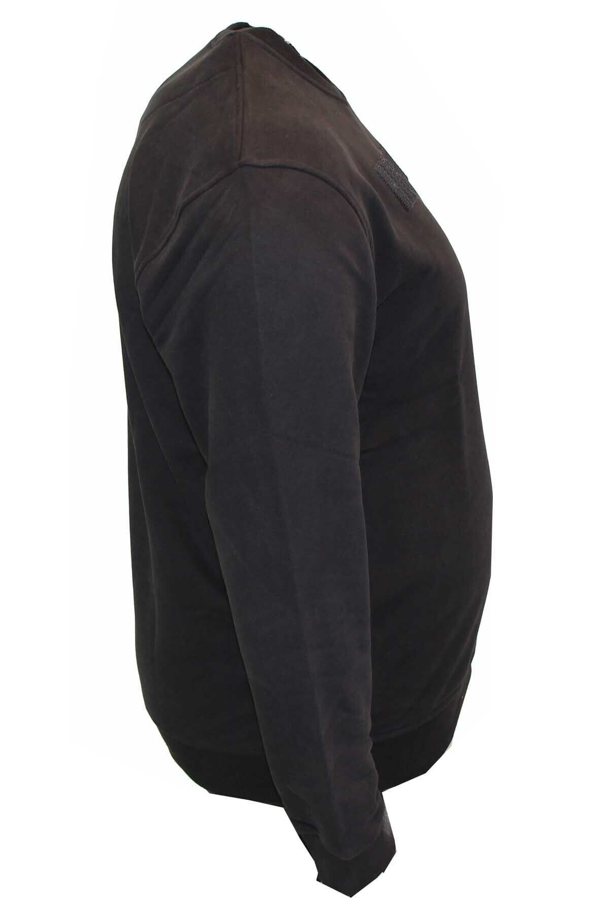 Erkek Siyah Büyük Beden Sweatshirt 20453-2