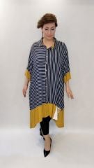 LOVEDROBE CIZGI DETAYLI GOMLEK ELBISE 2234