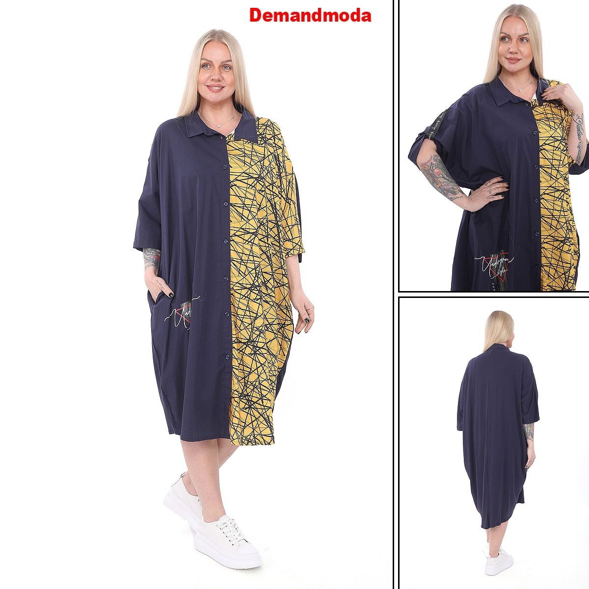 cotton gomlek elbıse mod:1002