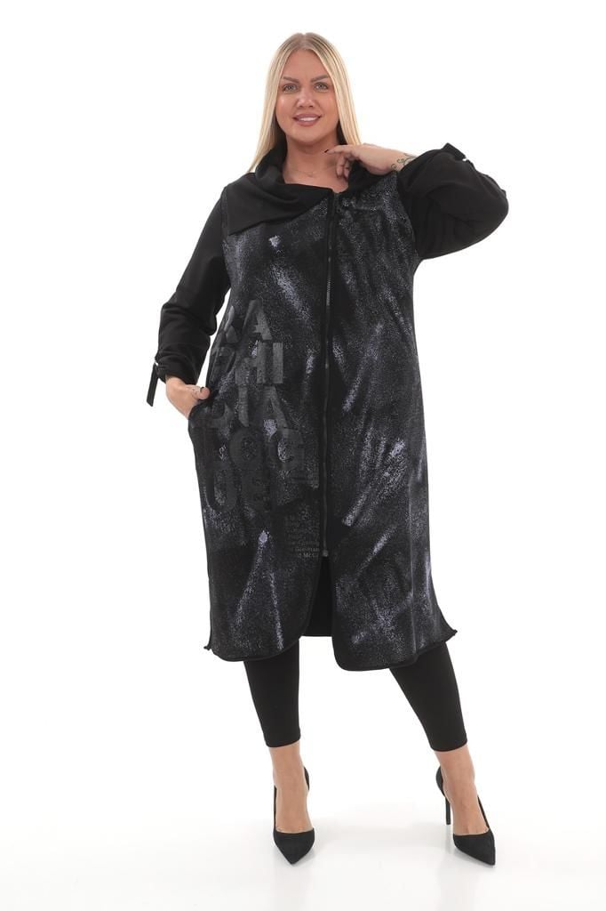 Kadın Büyük Beden Trençkot 22636-1