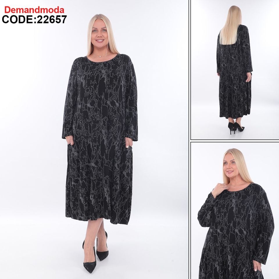 Kadın Büyük Beden Elbise 22957